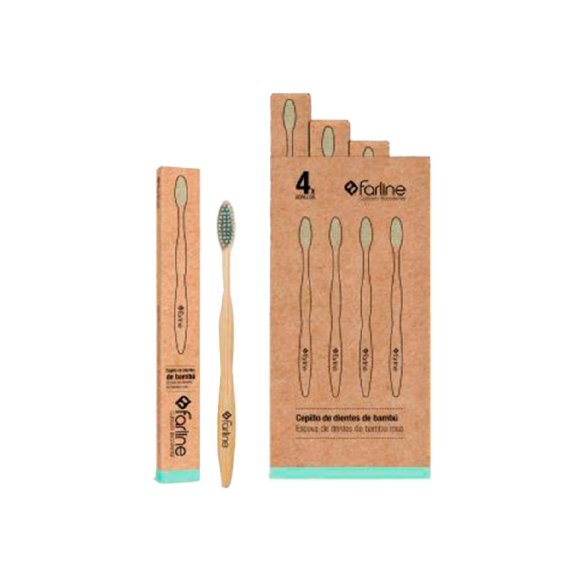 CEPILLO DENTAL DE BAMBU FARLINE VERDE