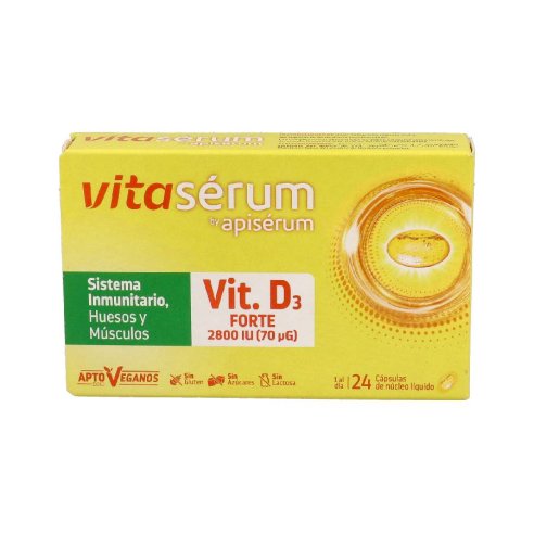 VITASERUM BY APISERUM VIT D FORTE  24 CAPSULAS