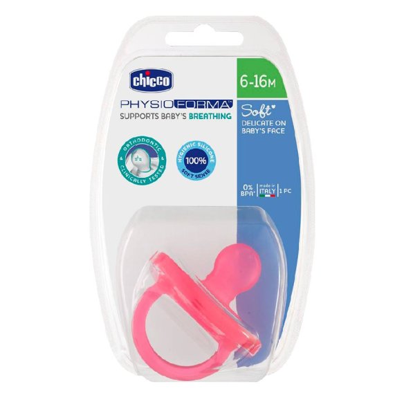 CHUPETE SILICONA CHICCO PHYSIO SOFT 6-12M ROSA