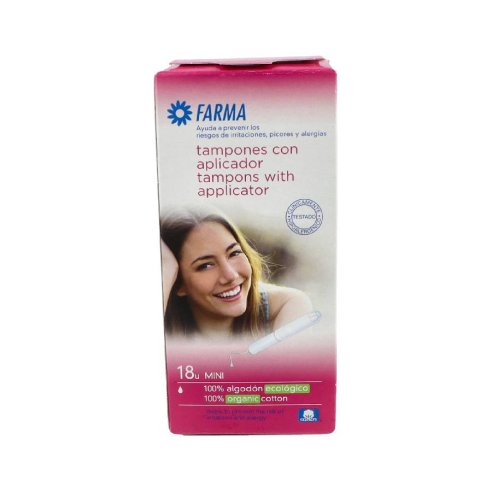 TAMPONES 100ALGODON FARMACONFORT MINI 18 U