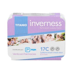INVERNESS PENDIENTE TITANIO  17C SOLITARIO BISEL CRISTAL...