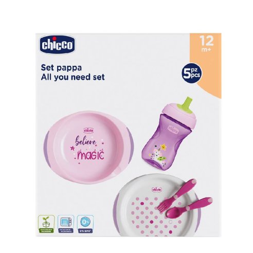 SET DE COMIDA CHICCO NIÑA 12 MESES
