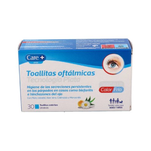 CARE TOALLITAS OFTALMICAS TECNOLOGIA PLATA  30...