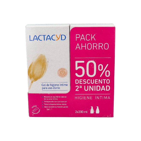 LACTACYD INTIMO GEL SUAVE  PACK 200 ML 2 U