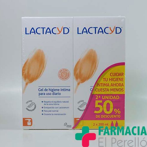 LACTACYD INTIMO GEL SUAVE  PACK 200 ML 2 U