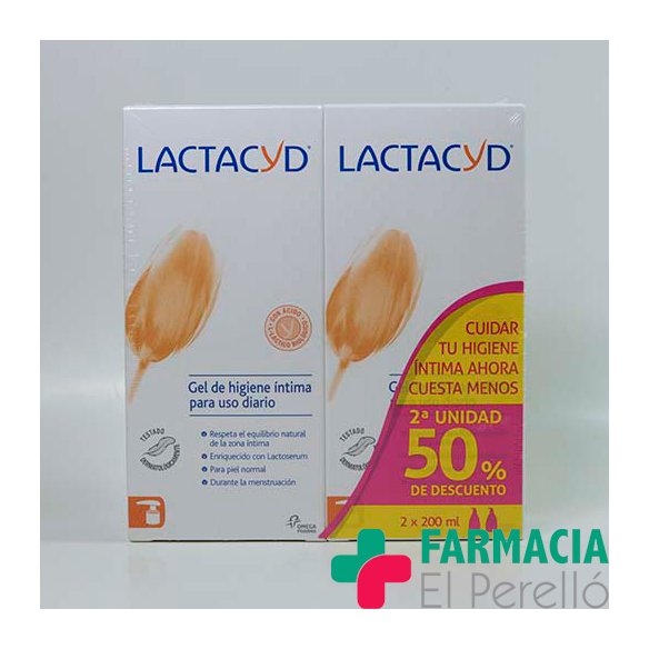 LACTACYD INTIMO GEL SUAVE  PACK 200 ML 2 U