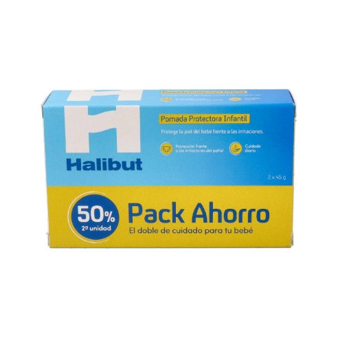 HALIBUT DERMO H POMADA PAÑAL PROTECTORA  2 X 45 G