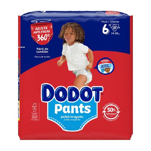 PAÑAL INFANTIL DODOT PANTS T- 6 15 KG 28 U