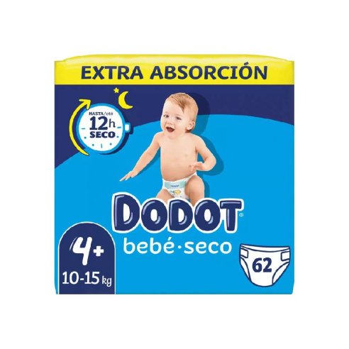 PAÑAL INFANTIL DODOT BEBE SECO VALUE TALLA 4...