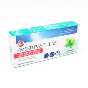 EMSER CON MENTOL SIN AZUCAR  30 PASTILLAS PARA CHUPAR