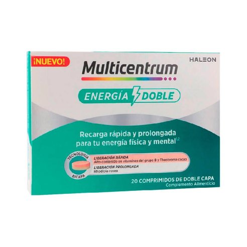 MULTICENTRUM ENERGIA DOBLE  20 COMPRIMIDOS