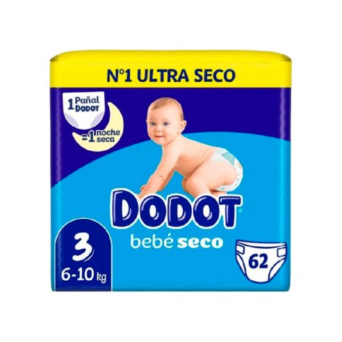 PAÑAL INFANTIL DODOT BEBE SECO VALUE TALLA 3...
