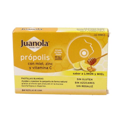 JUANOLA PROPOLIS PASTILLAS LIMON MIEL  24...